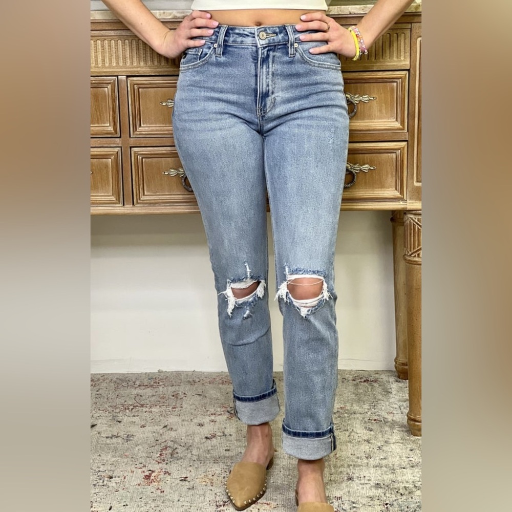 Kancan straight light wash jeans 15/31